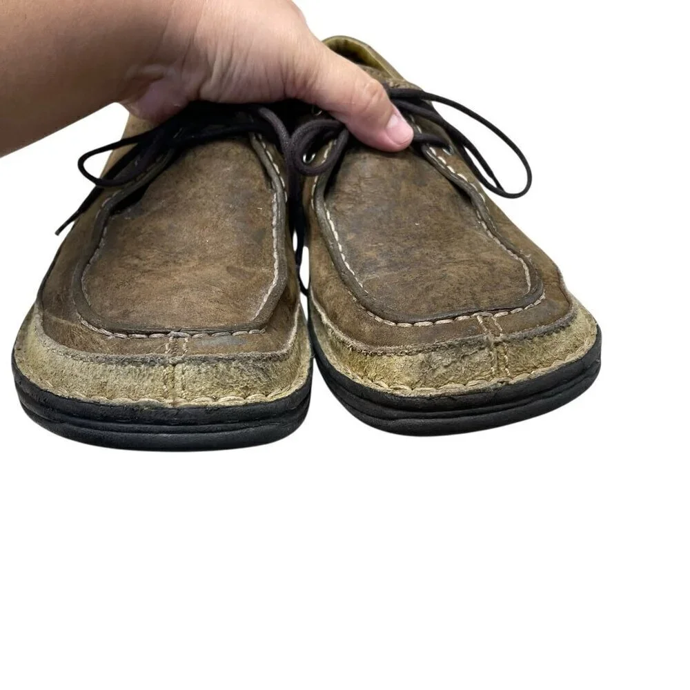 Merrell Oracle Brown Leather Hiking Shoes Peat Moss J43819 Mens Size 11 Casual